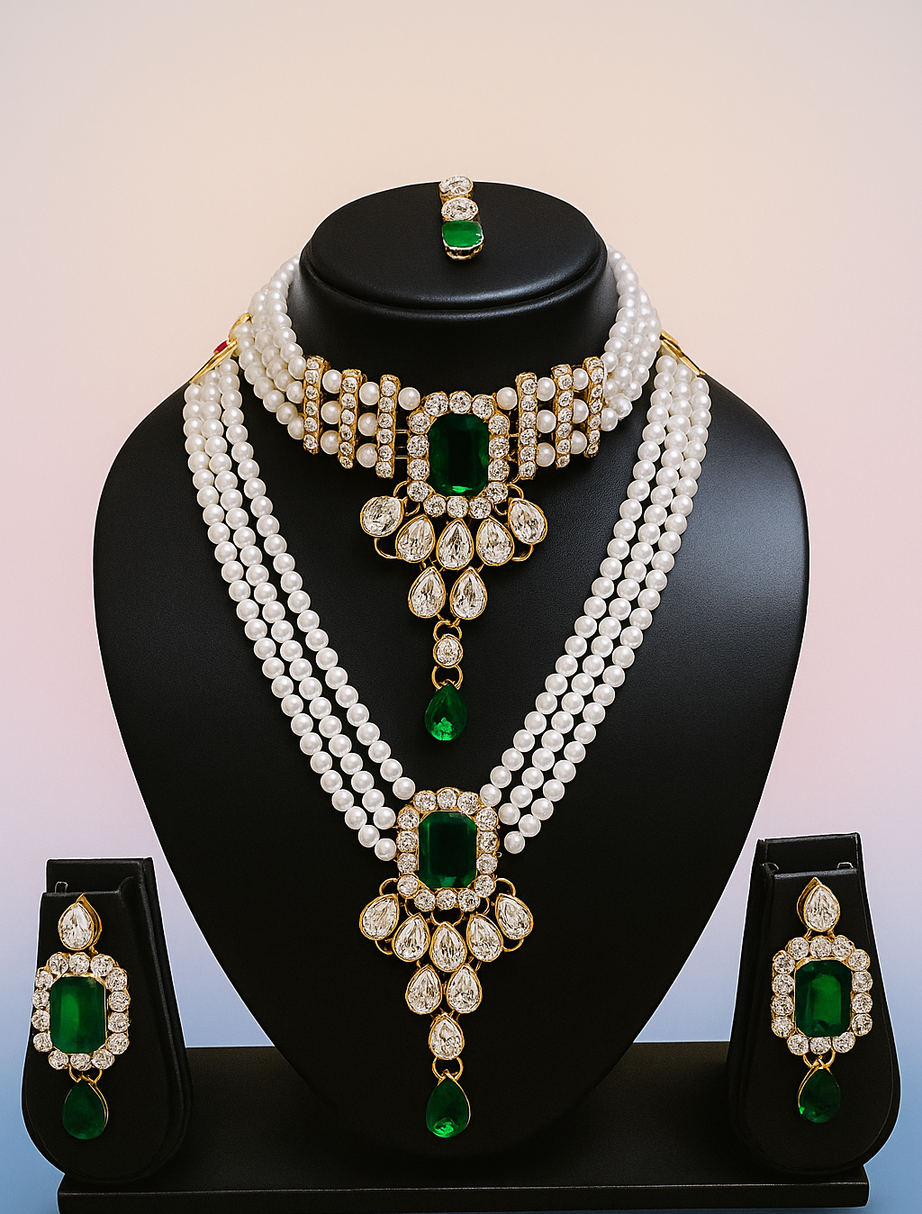 Regalia Pearl & Crystal Bridal Jewelry Set – Ivory Pearl