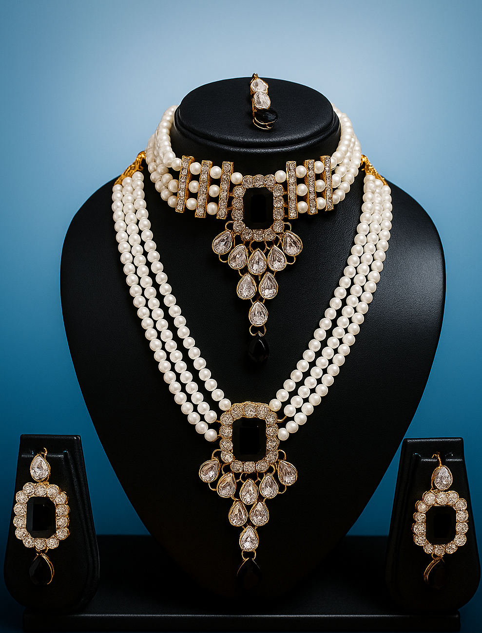 Regalia Pearl & Crystal Bridal Jewelry Set – Ivory Pearl