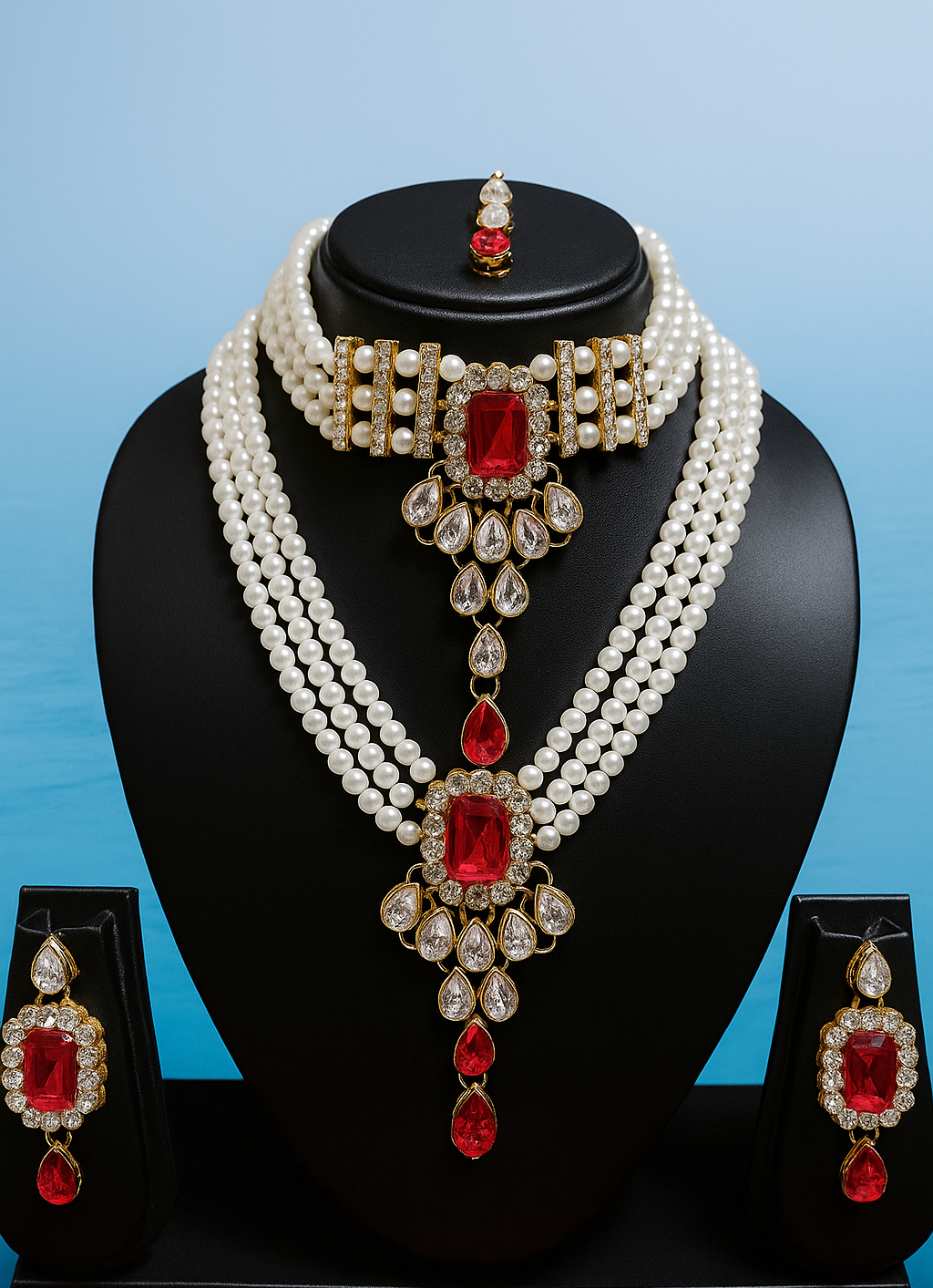 Regalia Pearl & Crystal Bridal Jewelry Set – Ivory Pearl