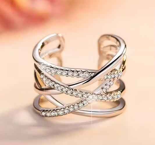 Elegant Spark Silver Ring
