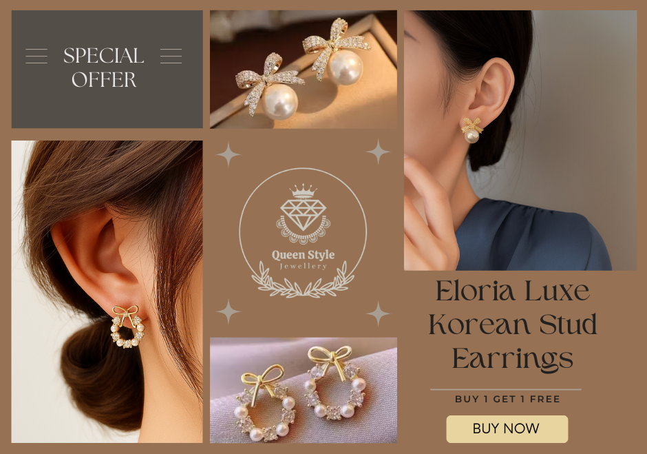 Eloria Luxe Korean Stud Earrings