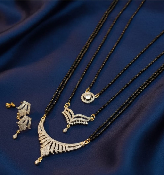 Trio Silver Mangalsutra Set