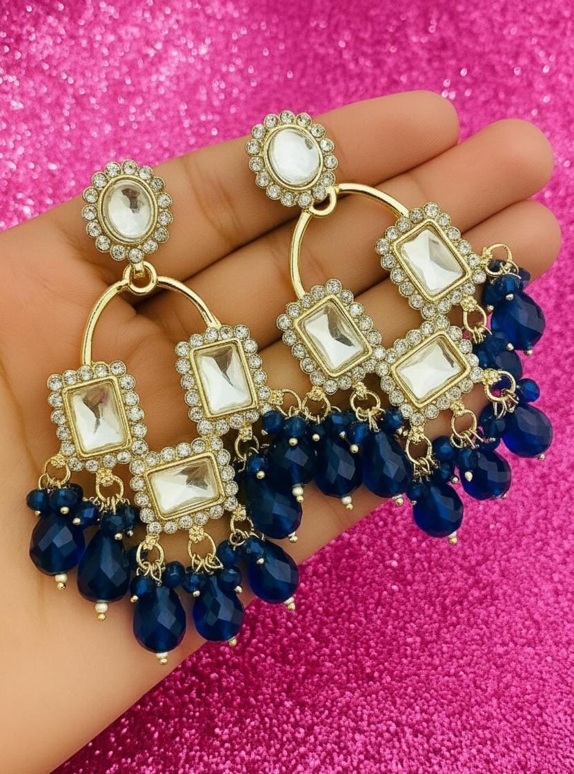 Royal Blue Chandelier Earrings